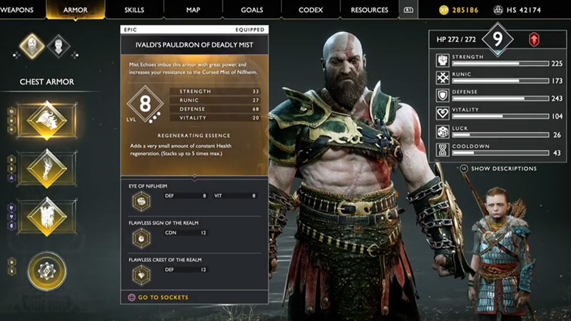 Ivaldi’s Deadly Mist armor God of War