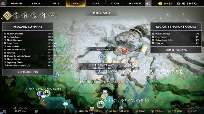 All Valkyrie Locations in God of War