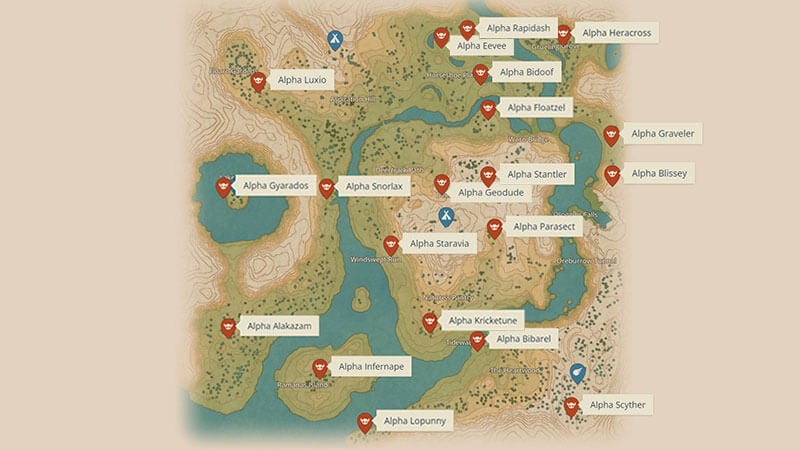 Alpha Pokemon Obsidian Fieldlands