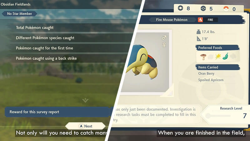 Pokedex Entry Pokemon Legends