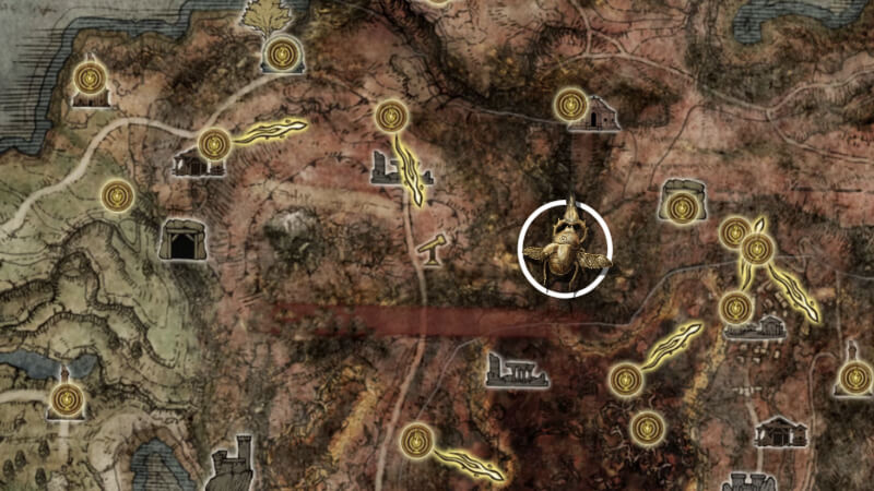 Elden Ring Gold Scarab Map Location