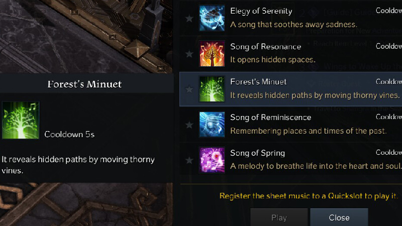 Lost Ark Forest Minuet