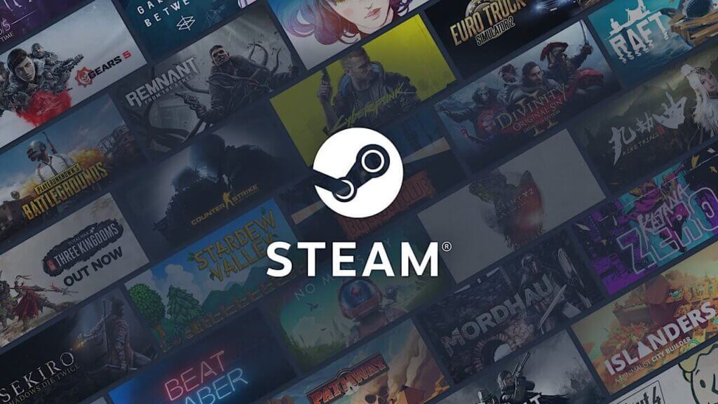 Valve Makes Announcement For Steam Next Fest Event STeam logo with game titles in background, Steam Next Fest announcement, Valve event