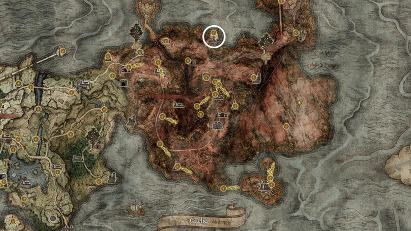 Divine Tower of Caelid Stone Location