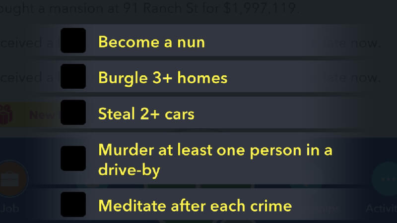 BitLife Hard Knock Nun Tasks