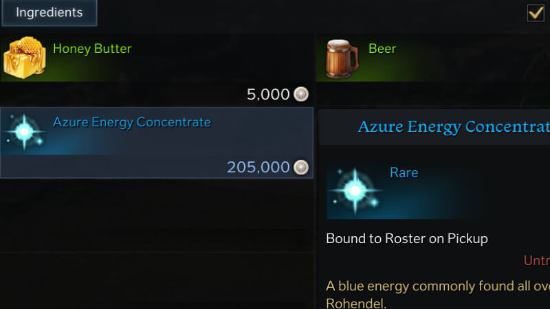 Lost Ark Azure Energy