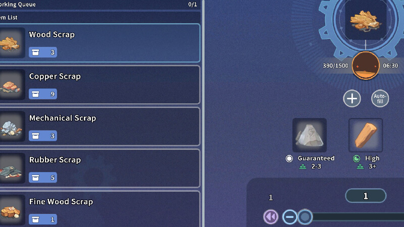 Sandrock Scrap Types