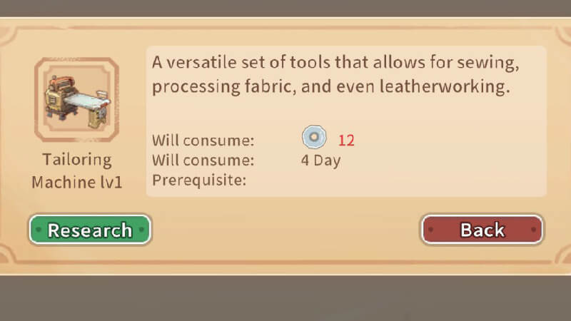 Sandrock Tailoring Machine