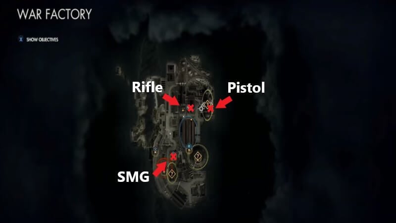 Sniper Elite 5 War Factory Workbenches