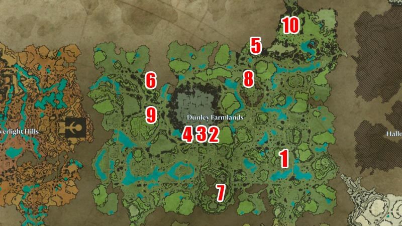 Blood Dunley Farmlands Bosses Locations