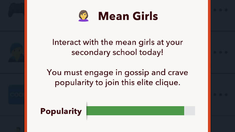 BitLife Mean Girls Clique