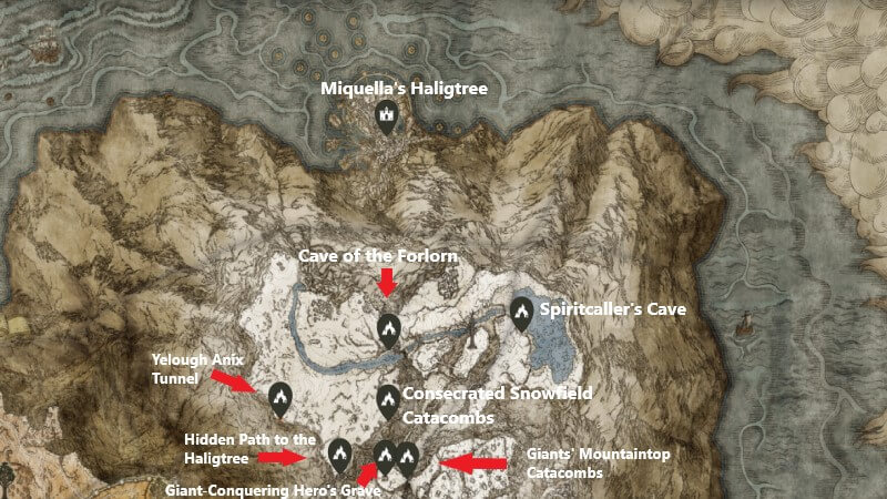 Elden Ring Mountaintops of the Giants Region Walkthrough