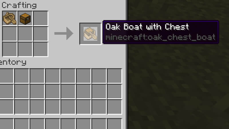 Minecraft Craft Chest Boat