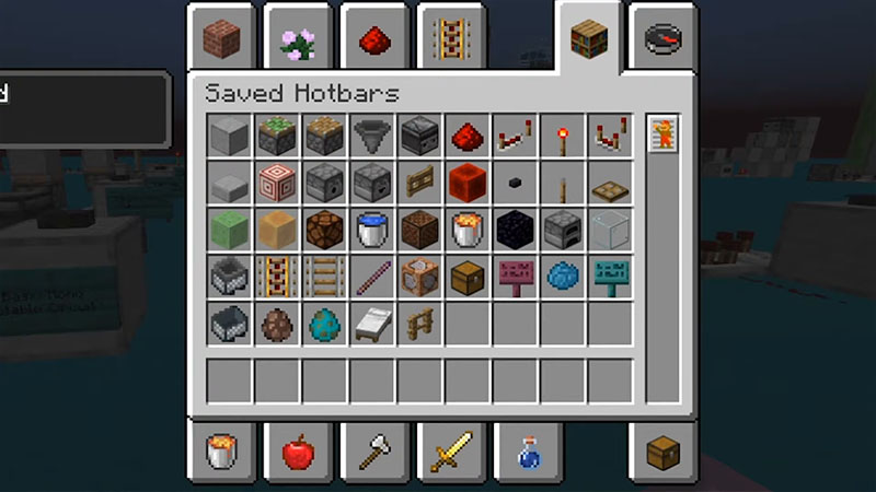 Minecraft Save Hotbar Layout