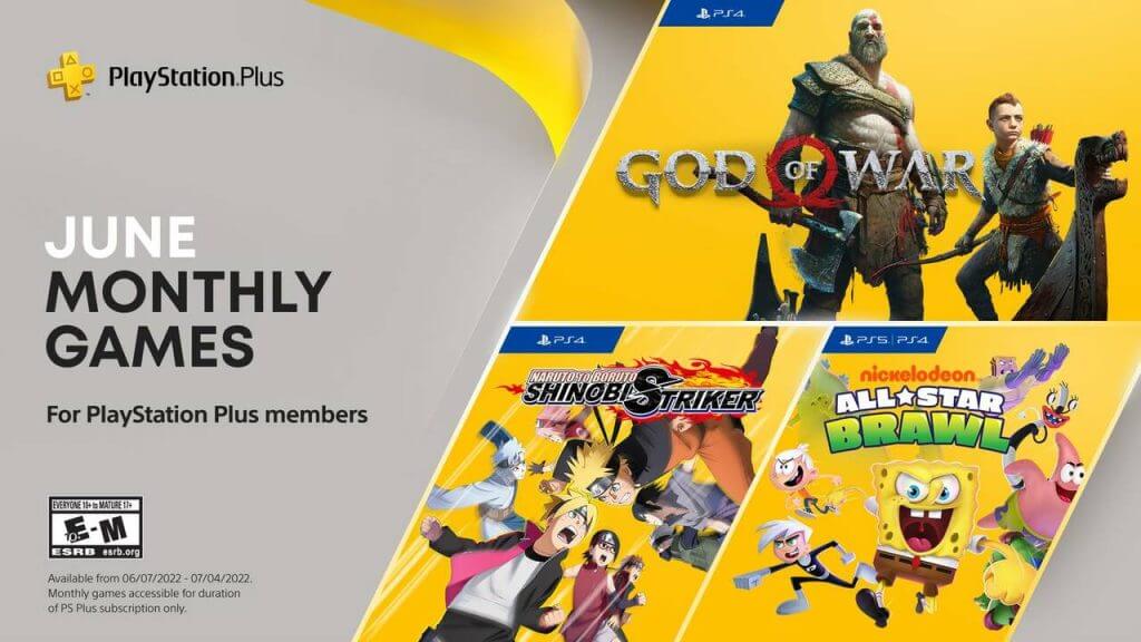 PlayStation Plus June - God of War, Naruto, Nickelodeon All-Star Brawl