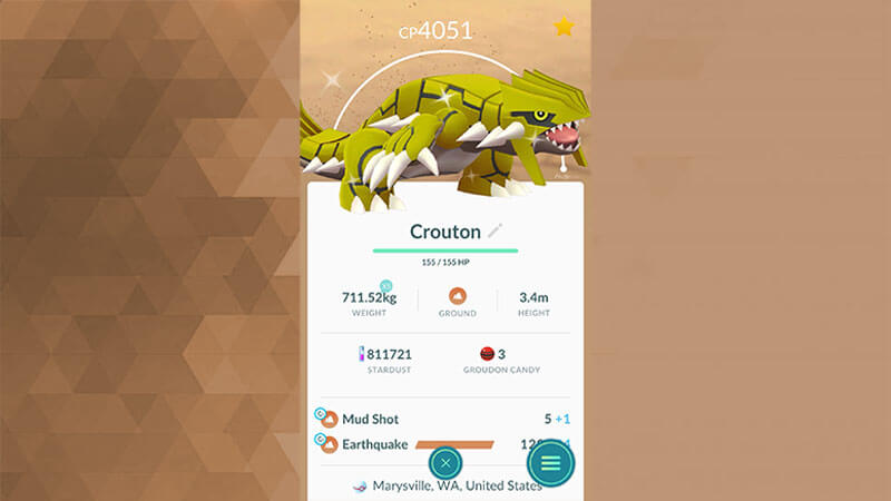 Pokemon Go Shiny Groudon Moveset