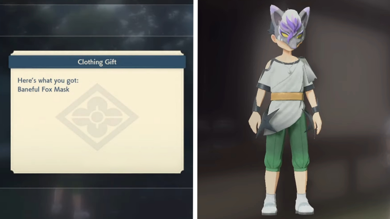 Pokémon Legends Arceus How to Unlock The Shiny Baneful Fox Mask