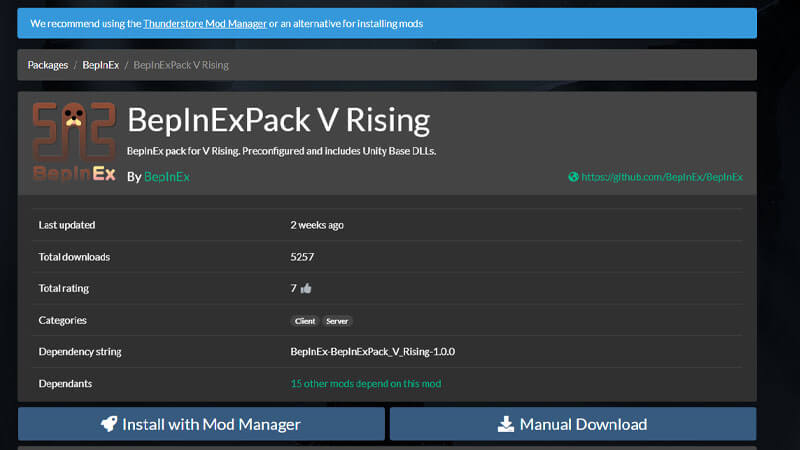 V Rising Mods Website