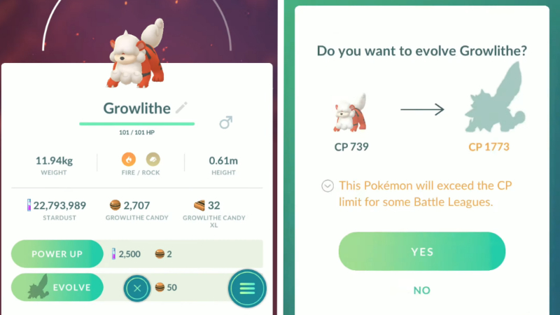 Evolving Hisuian Growlithe In Pokémon GO