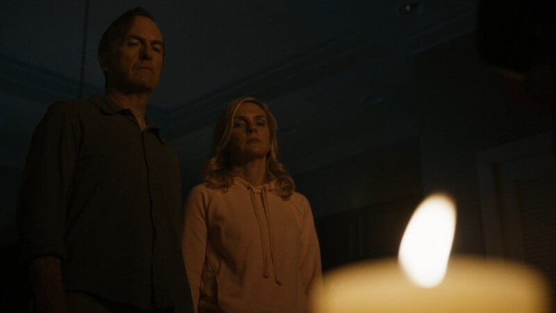 Jimmy and Kim realizing Lalo is there