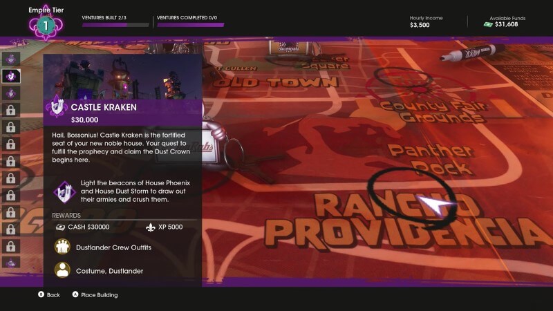 Saints Row Castle Kraken Venture Buildings