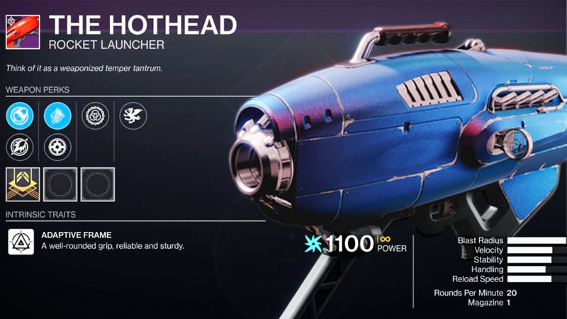 Destiny 2: The Best God Rolls for the Hothead Rocket Launcher