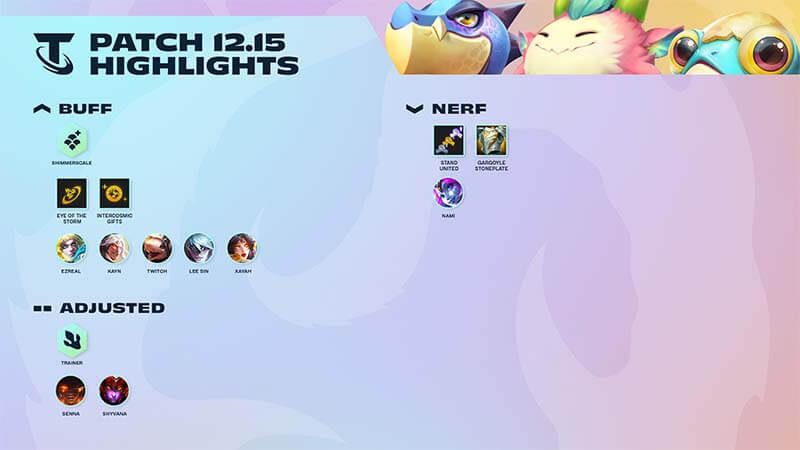 the new TFT 12.15 Update