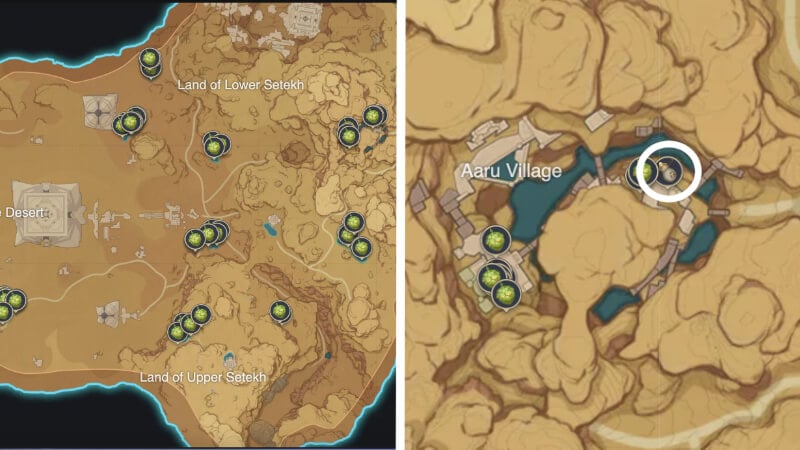 Ajilenakh Nuts Map Locations In Genshin Impact