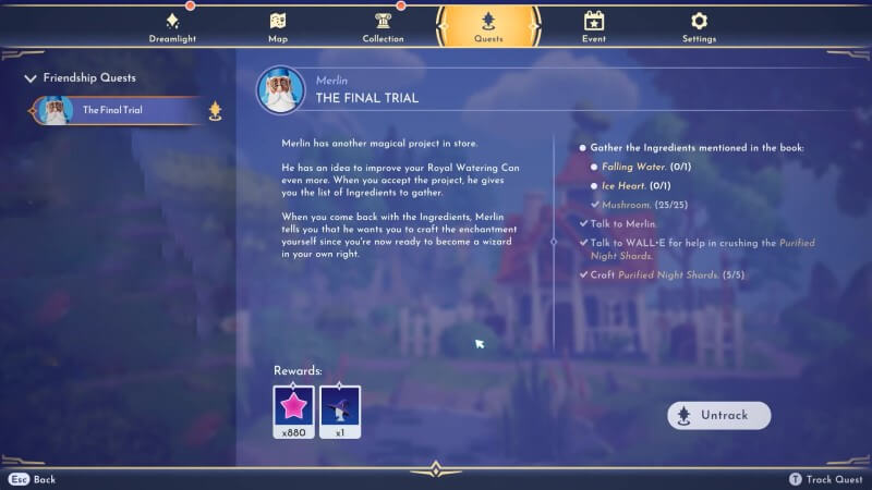 Disney Dreamlight Valley Ice Heart Resource Quest