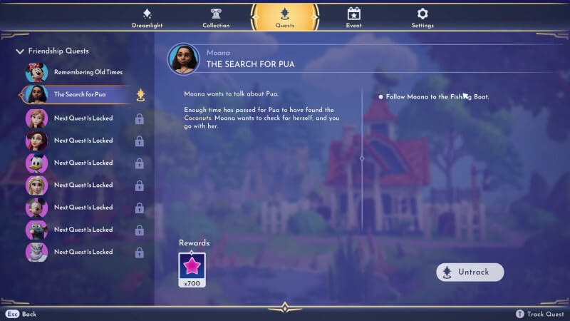 Disney Dreamlight Valley Unlock Pua Companion