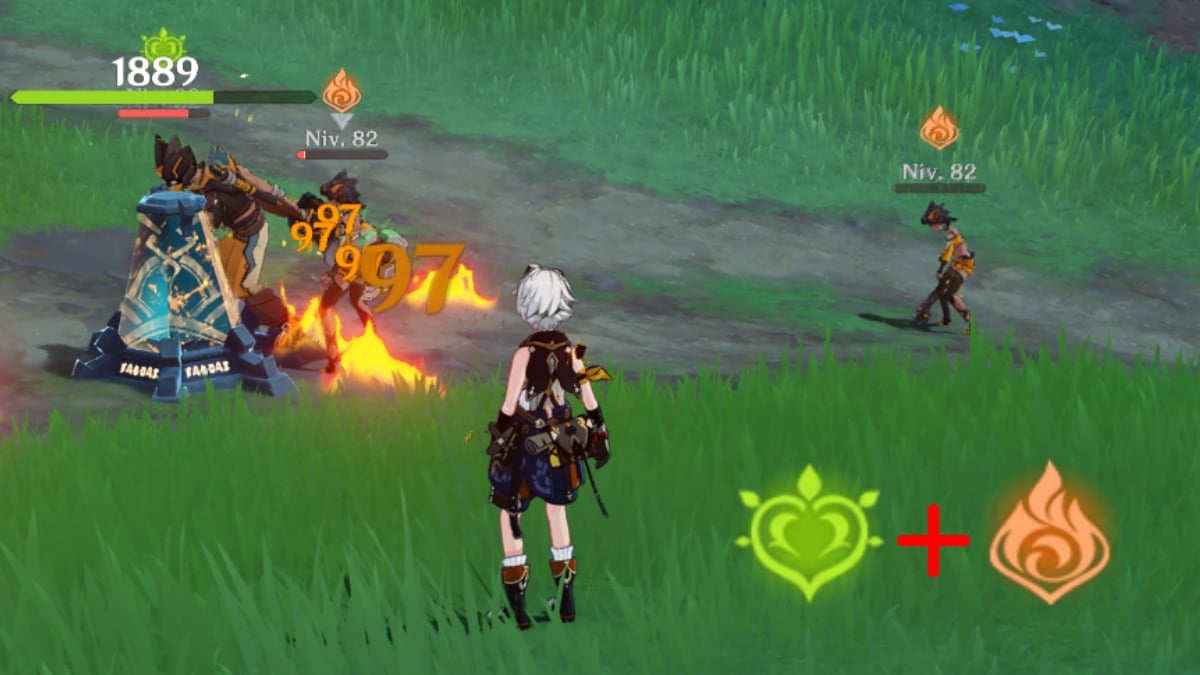 Genshin Elemental Reaction Burning