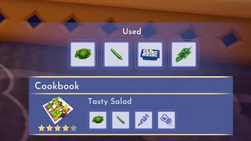 Tasty Salad Recipe In Disney Dreamlight Valley