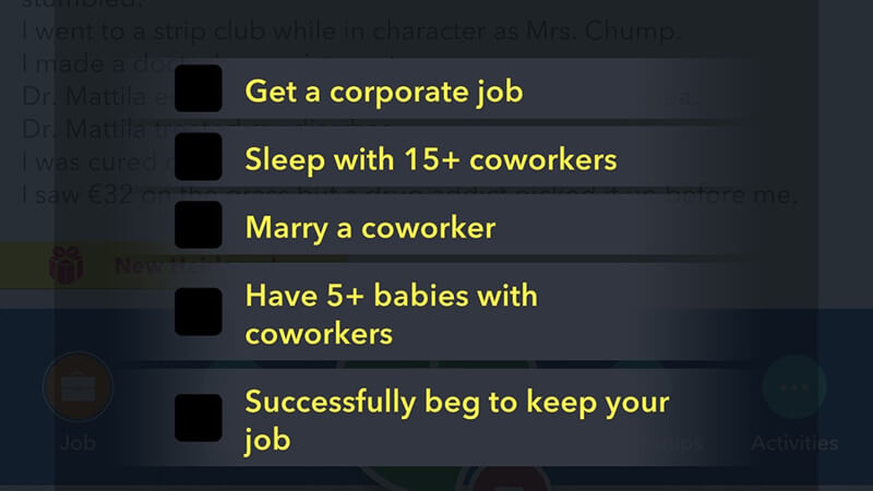 BitLife Frisky Business List