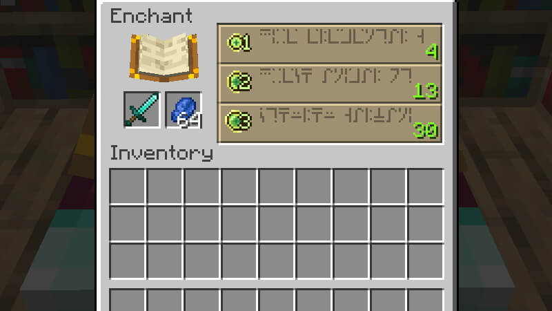Minecraft Lapis Lazuli Enchanting