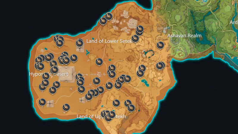 Genshin Impact: Scarab Locations