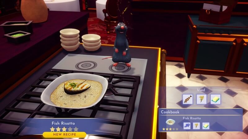 Disney Dreamlight Valley Fish Risotto Recipe