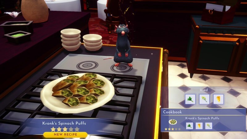 Disney Dreamlight Valley Kronk's Spinach Puffs