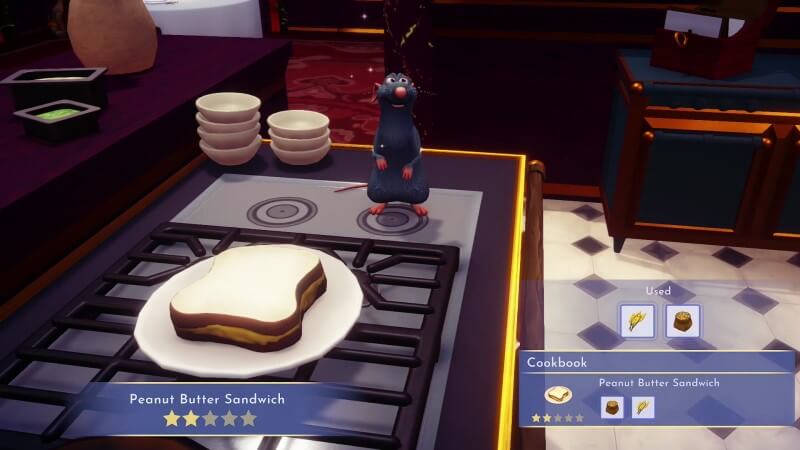 Disney Dreamlight Valley Peanut Butter Sandwich Recipe