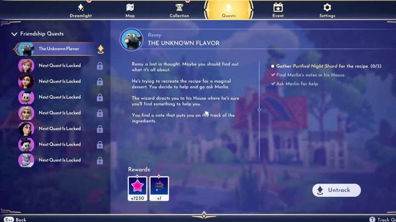 Disney Dreamlight Valley The Unknown Flavor Quest