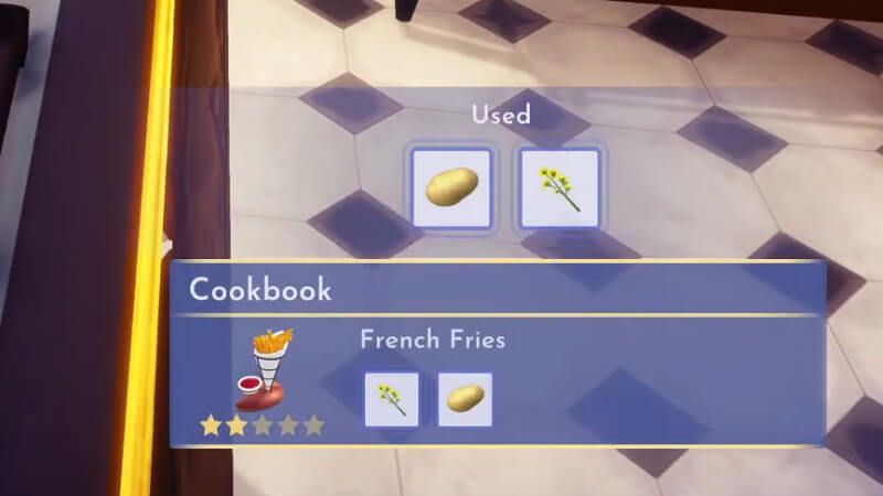 French Fries 2-Star Recipe In Disney Dreamlight Valley