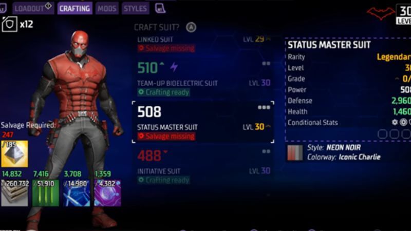 Colorways in Gotham Knights