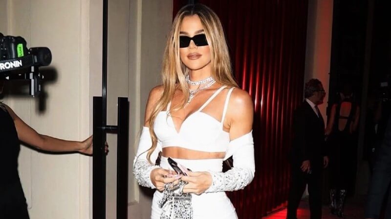 Khloe Kardashian rocks a white outfit