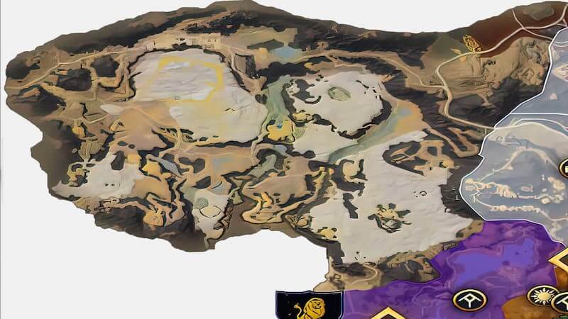 Map of Brimstone Sands Zone In New World