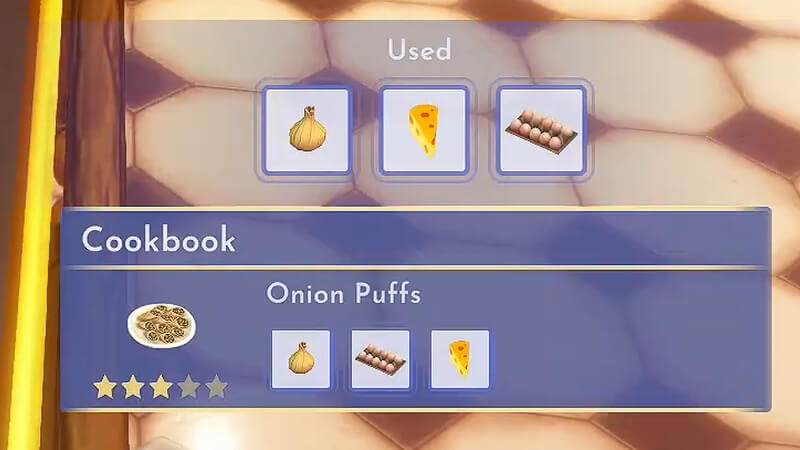 Onion Puffs Recipe In Disney Dreamlight Valley