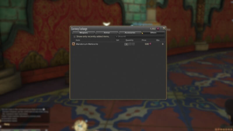 FFXIV Manderium Meteorite