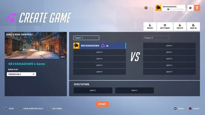 overwatch 2 how to set up a custom match