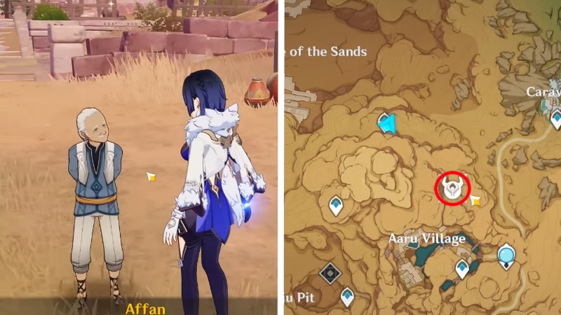 Affan's Location for A Gifted Rose in Genshin Impact