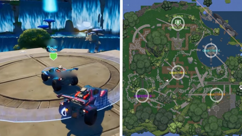 All Hardpoint Objective Map Locations in Fortnite Rocketeer Ruins