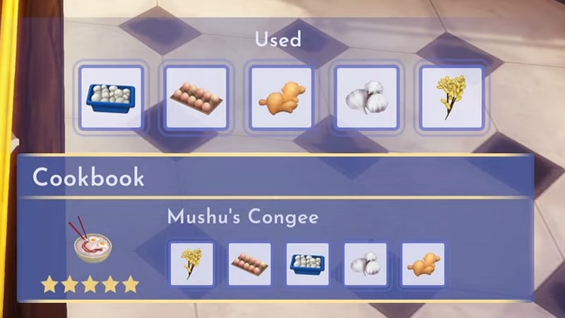 Mushu's Congee Recipe in Disney Dreamlight Valley