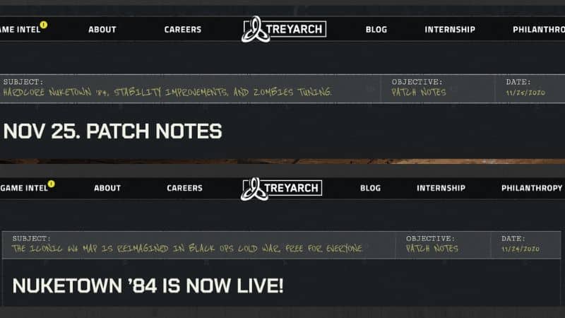 Nuketown '84 patch notes and updates